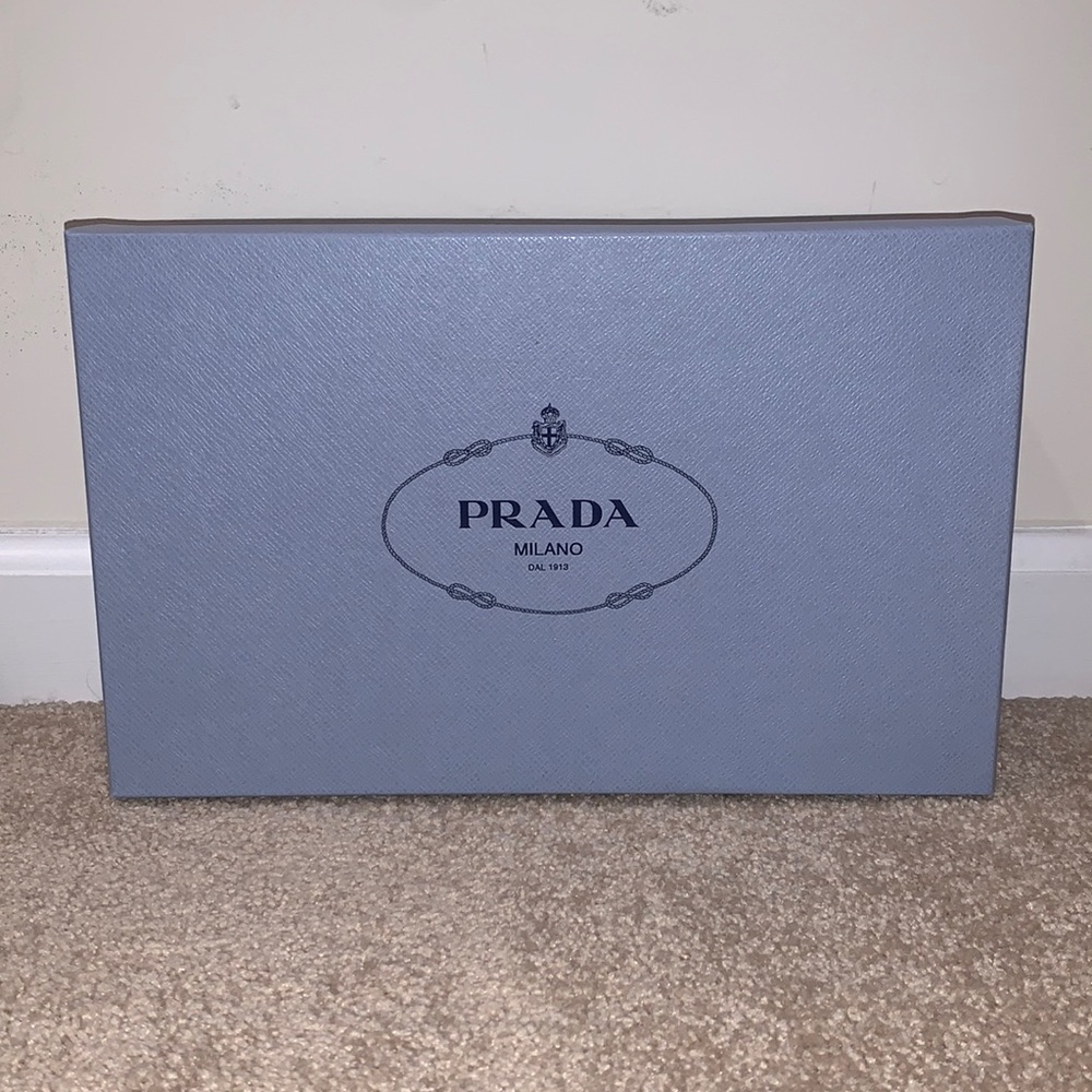 Prada shoe box with satin dustbags